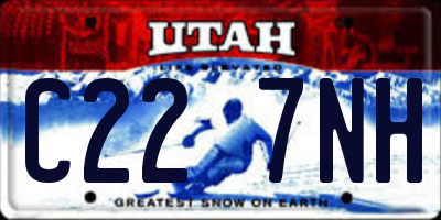 UT license plate C227NH
