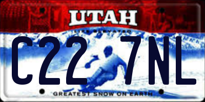 UT license plate C227NL