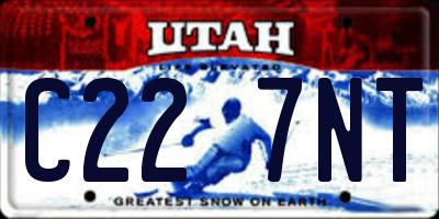 UT license plate C227NT