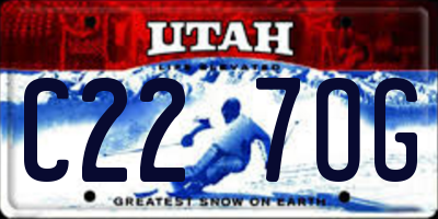 UT license plate C227OG