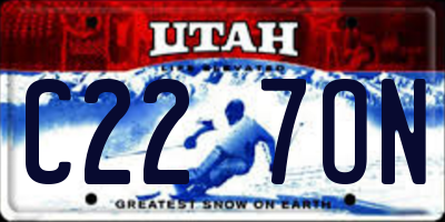UT license plate C227ON