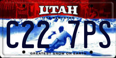 UT license plate C227PS
