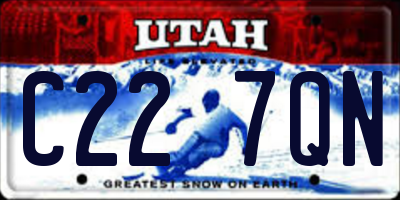 UT license plate C227QN