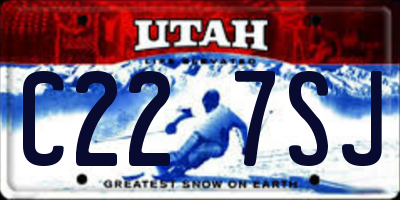 UT license plate C227SJ
