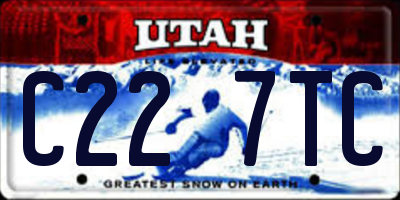 UT license plate C227TC