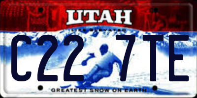 UT license plate C227TE
