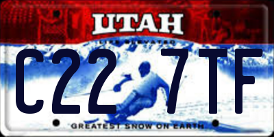 UT license plate C227TF
