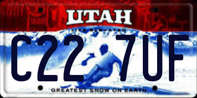 UT license plate C227UF