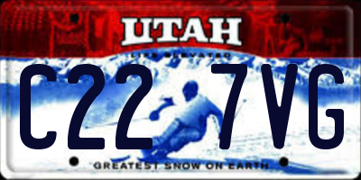 UT license plate C227VG