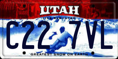 UT license plate C227VL