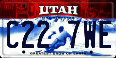 UT license plate C227WE