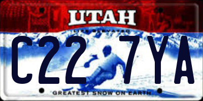 UT license plate C227YA