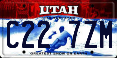 UT license plate C227ZM