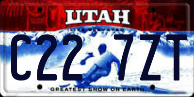UT license plate C227ZT