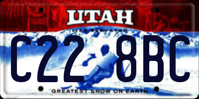 UT license plate C228BC