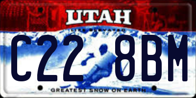 UT license plate C228BM