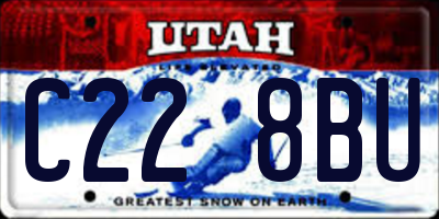 UT license plate C228BU