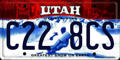 UT license plate C228CS