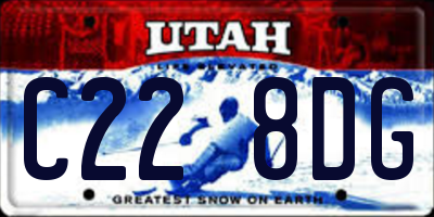 UT license plate C228DG