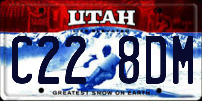 UT license plate C228DM