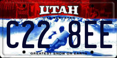 UT license plate C228EE