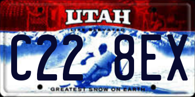 UT license plate C228EX