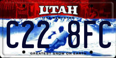 UT license plate C228FC