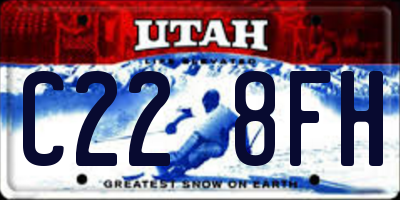 UT license plate C228FH
