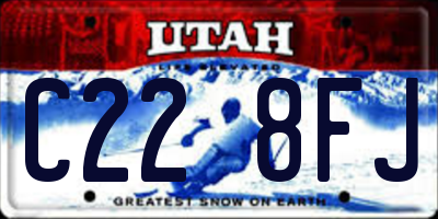 UT license plate C228FJ