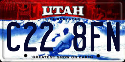 UT license plate C228FN