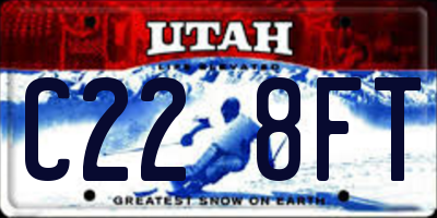 UT license plate C228FT