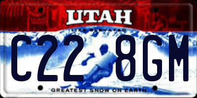 UT license plate C228GM