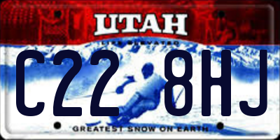 UT license plate C228HJ