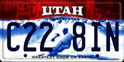 UT license plate C228IN