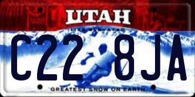 UT license plate C228JA
