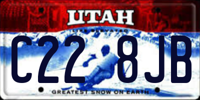 UT license plate C228JB