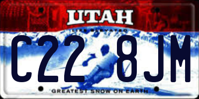 UT license plate C228JM