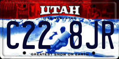 UT license plate C228JR