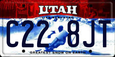 UT license plate C228JT