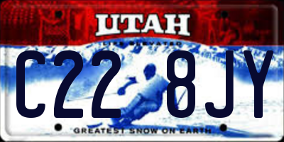 UT license plate C228JY