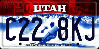 UT license plate C228KJ