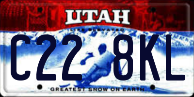 UT license plate C228KL