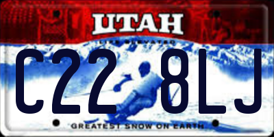 UT license plate C228LJ
