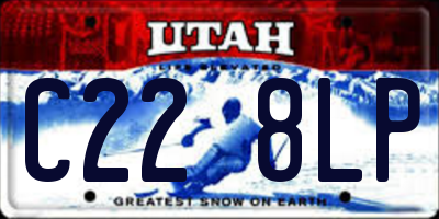 UT license plate C228LP
