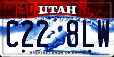 UT license plate C228LW