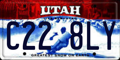 UT license plate C228LY