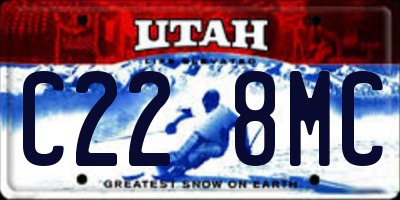 UT license plate C228MC