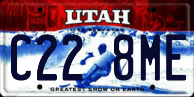 UT license plate C228ME