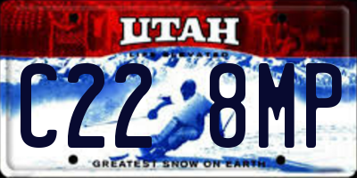 UT license plate C228MP