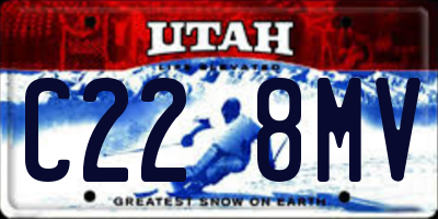 UT license plate C228MV